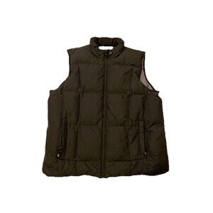 Eddie Bauer Puffer Goosedown Vest Men’s XL Tall Black Jacket Full Zip